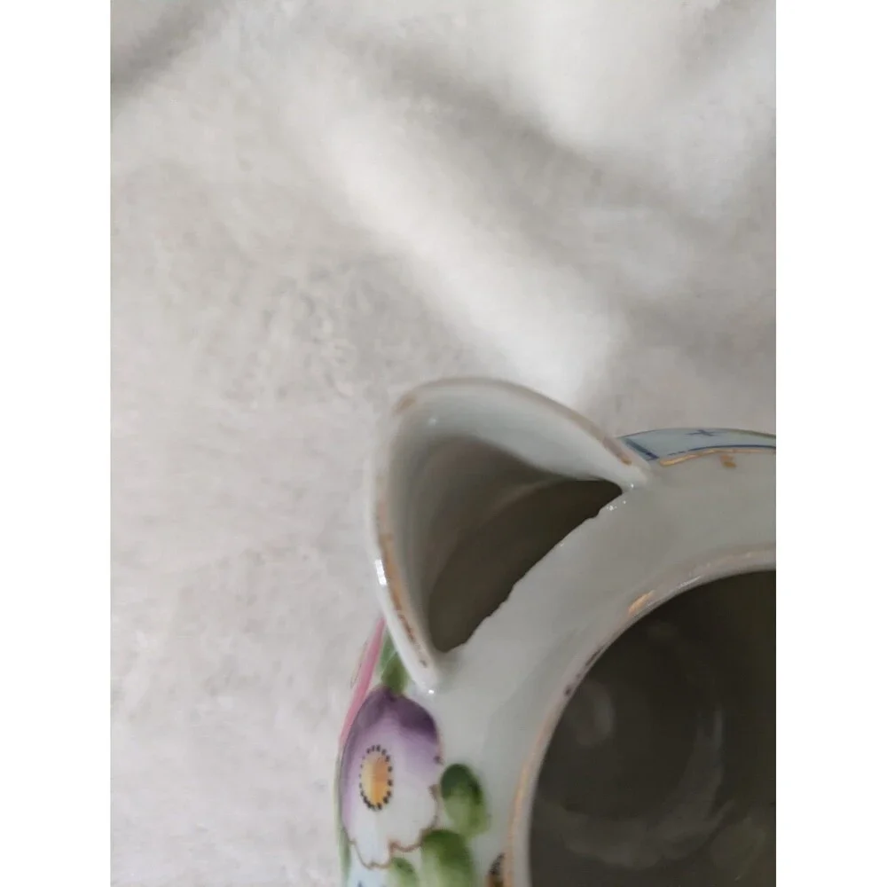 Antique Nippon Hand Painted Creamer With Lid